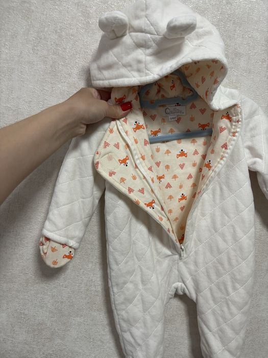 Дитячий комбінезон демісезонний велветовий 3/6 м