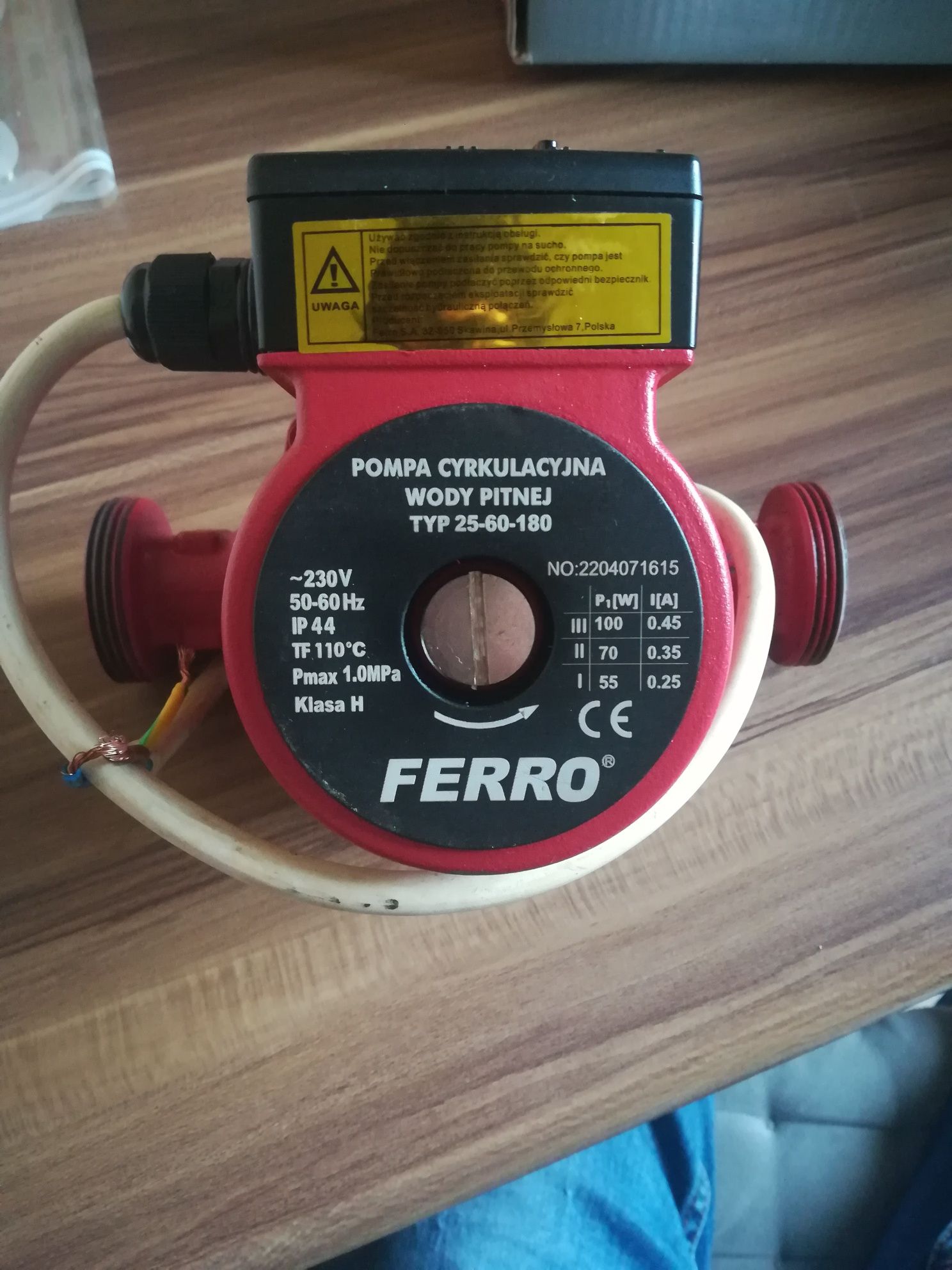 Pompa cyrkulacyjna wody pitnej Ferro
