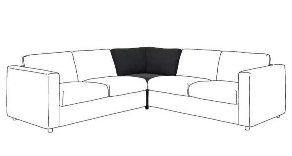 Ikea vimle pokrycie sekcji naroznej saxemara czarnoniebieski