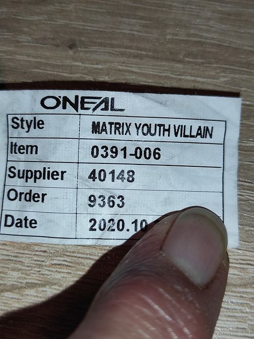 Rękawiczki na rower Oneil Matrix rozm 6 lat