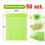 50szt  worki siatka ochrona przed owadami na owoce warzywa 25x35cm