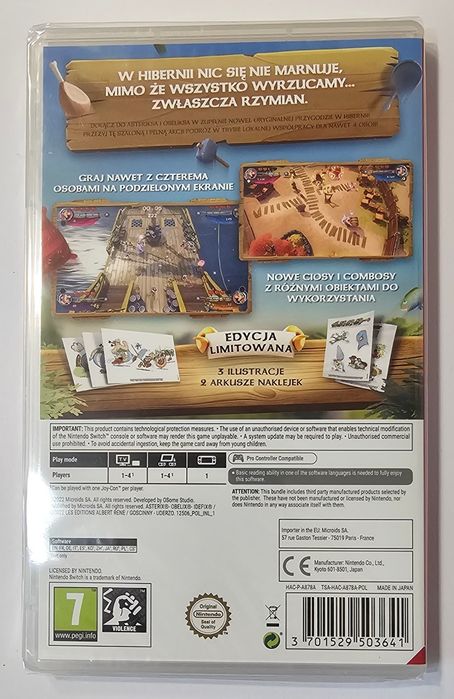 Asterix i Obelix XXL Baran z Hiberni, Swich,  NOWA, FOLIA, (kartridż)