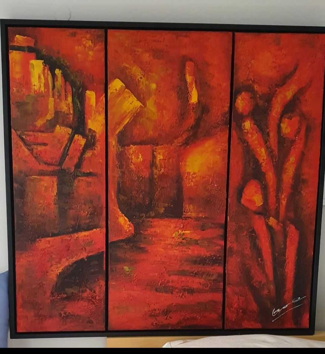 Quadro de decoração em pastel.