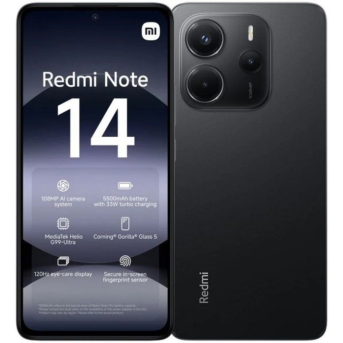 Xiaomi Redmi Note 14 Midnight Black 6/128GB SELADO
