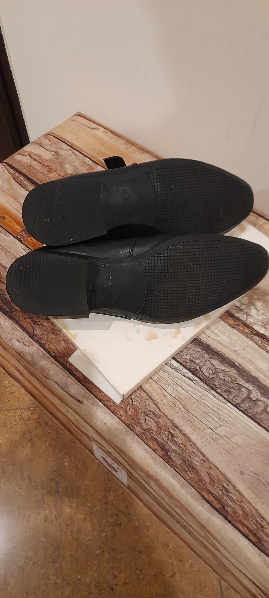 Półbuty męskie skórzane czarne roz 29cm, Clarks