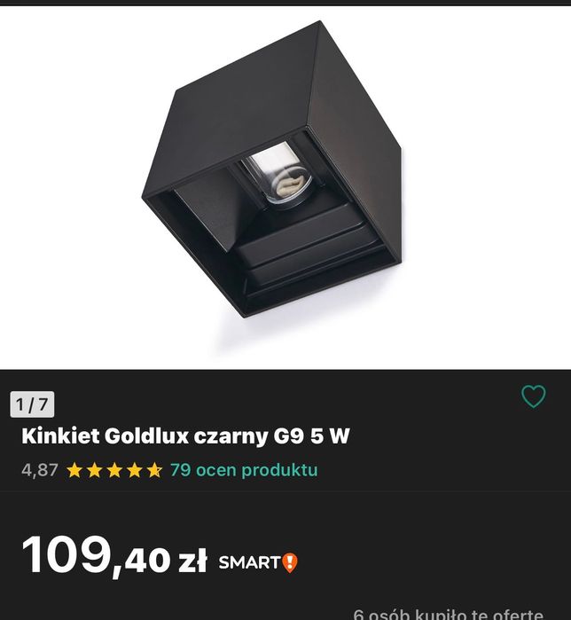 Kinkiet elewacyjny  czarny G9 5 W 2szt