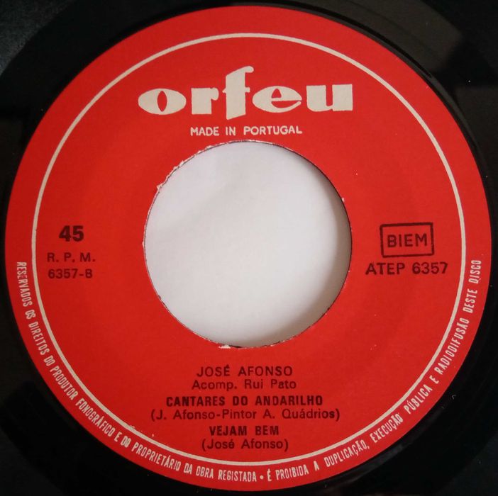 José Afonso	- - - - -		Resineiro Engraçado	- - - - -	EP