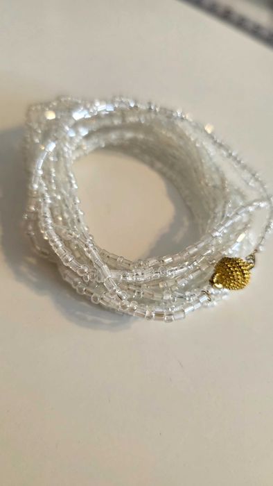 Pendente (pulseira) branco-pérola