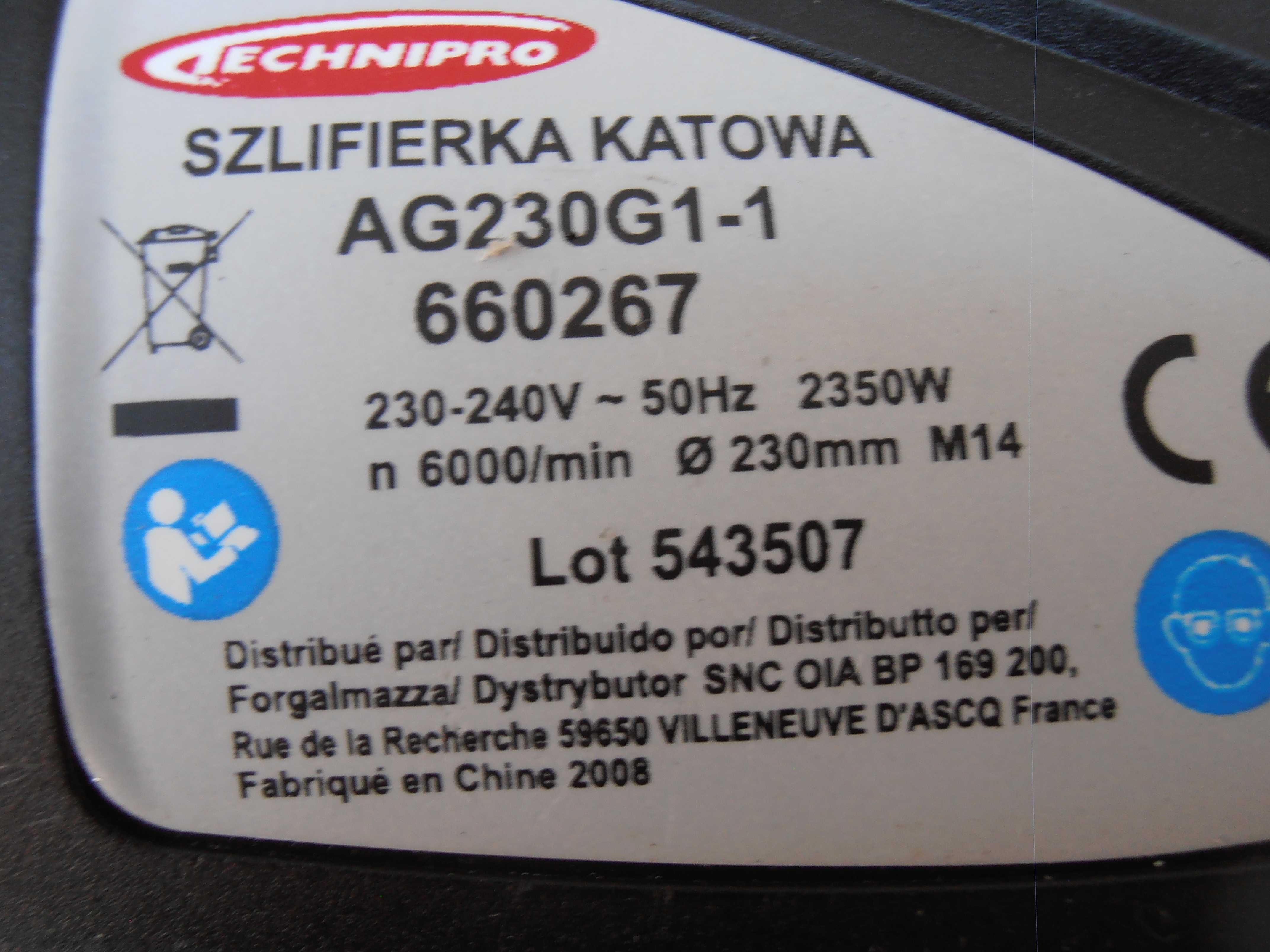 szlifierka kątowa AG230 G1 2350w