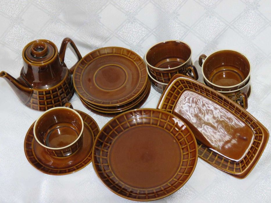 Serwis do herbaty kratka porcelit Pruszków