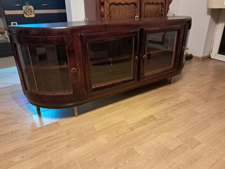 Duża Nadstawka Retro drewniana Pojemna w stylu art deco