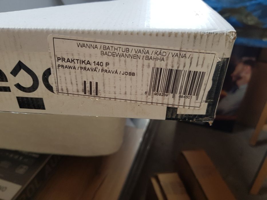 Nowa Wanna Besco Praktyka 140x70 Prawa