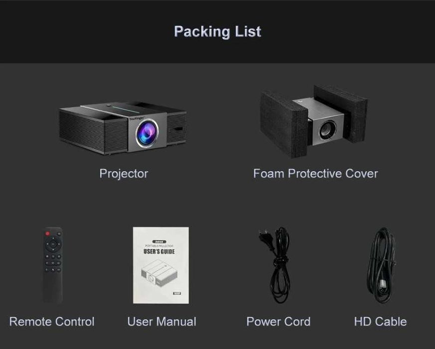 Проектор Touyinger Q11W Ultra Full HD Android 2000Ansi