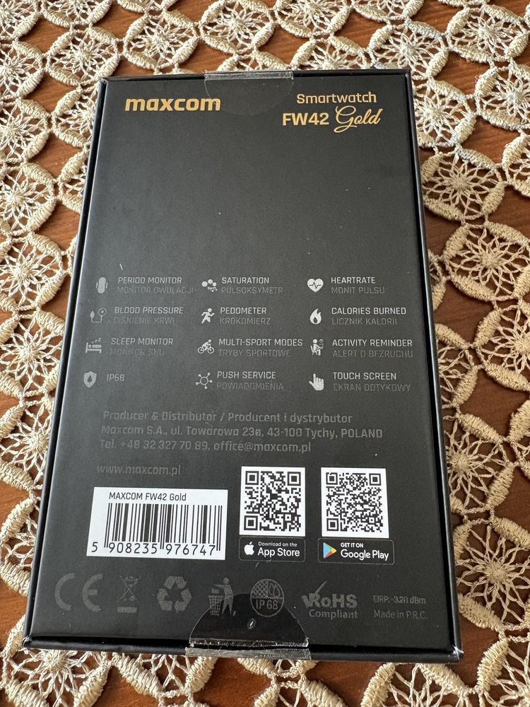 Smartwatch  Maxcom złoty NOWY