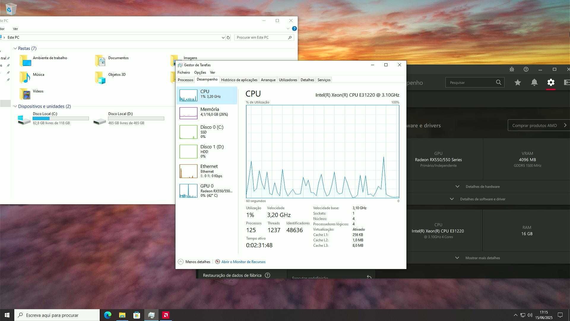 Torre Computador RX550 4Gb