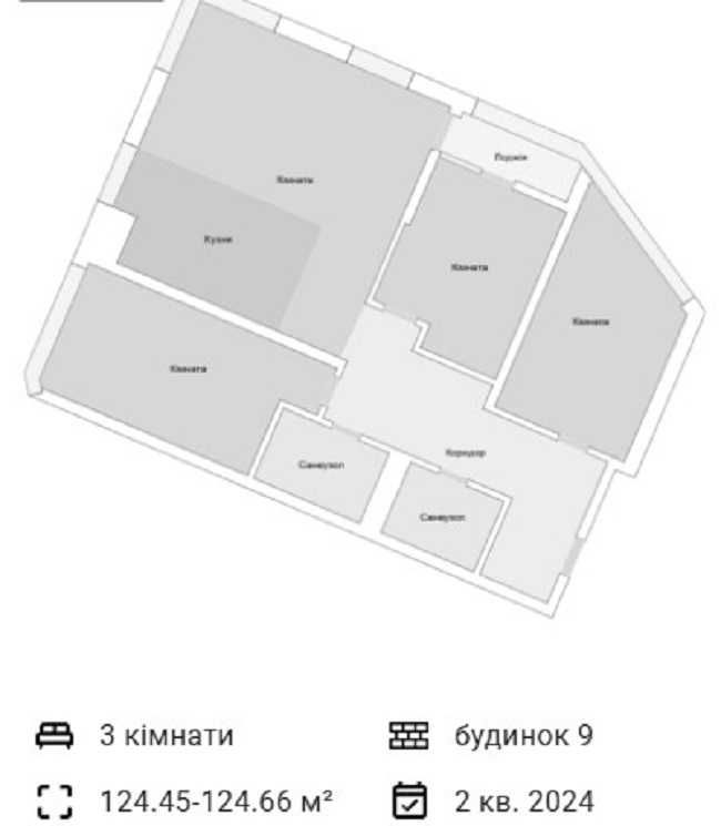 Продаж видової квартири ЖК Зарічний 9 будинок!