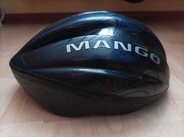 Чёрный вело шлем Mango. Размер 52-58 см, S/M.