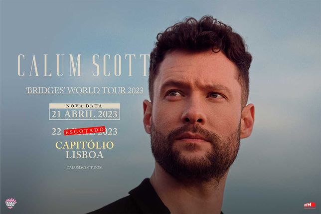 Bilhete para concerto do Calum Scott em Lisboa (22/04/2023)