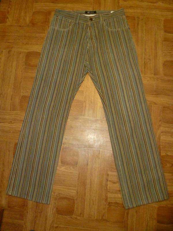 Брендовые джинсы Monton в полоску полосатые прямые унисекс