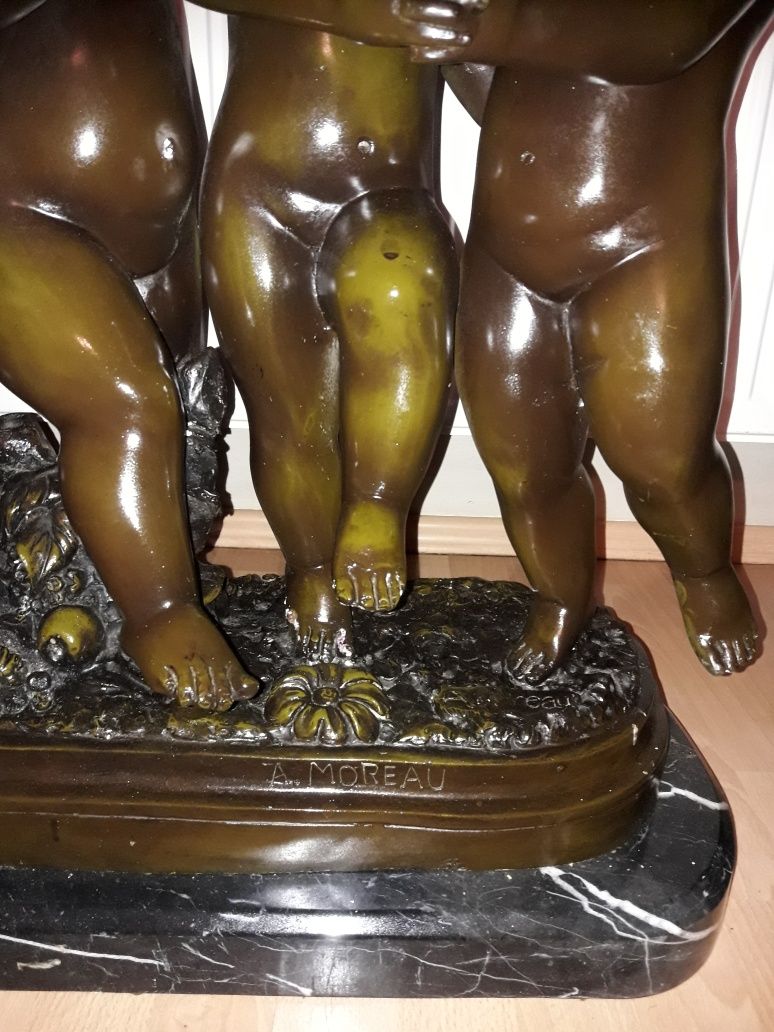 Figura brąz 81kg antyk XIXwiek rzeźba August Moreau prezent na święta