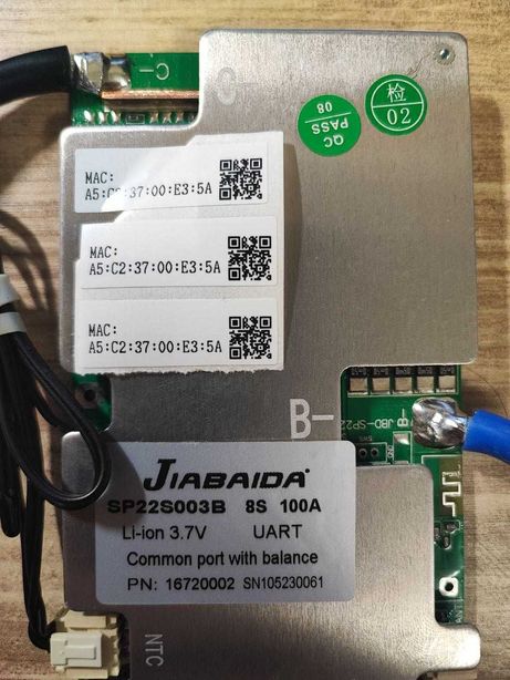JBD Smart BMS 100A 6-8S Li-ion Bms with Bluetooth