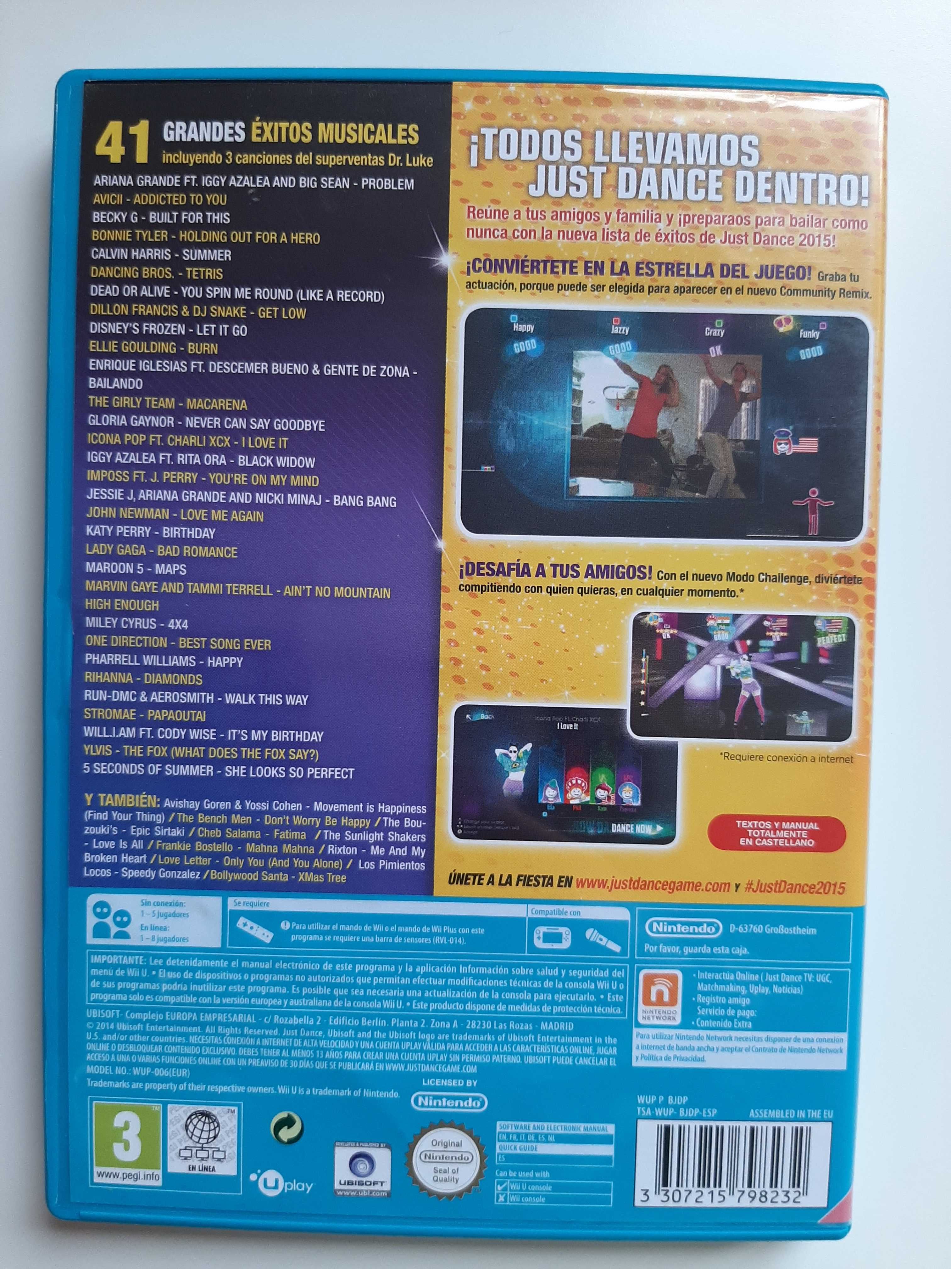 Jogo "Just Dance" para Wii/Wii U (41 músicas)