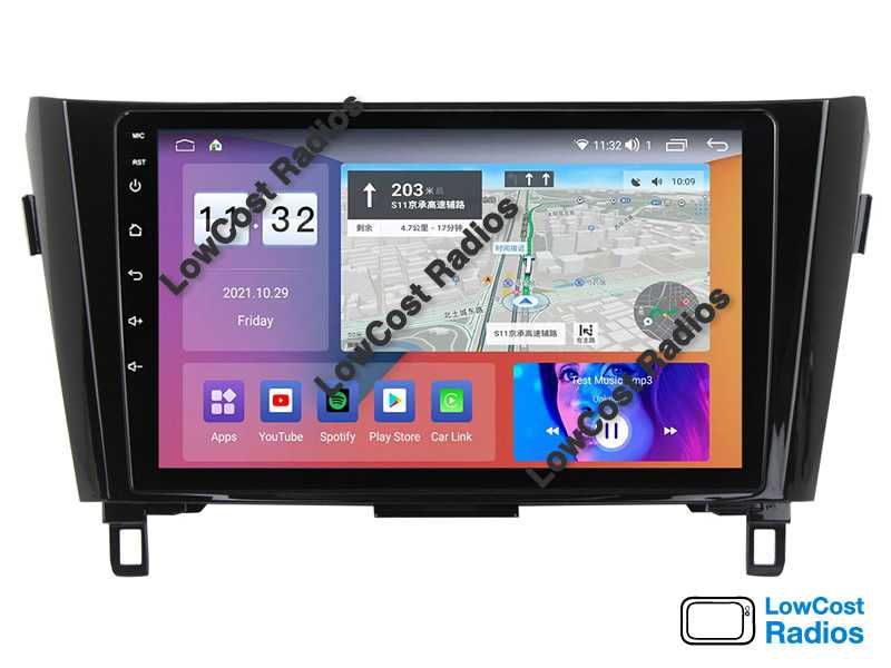 Rádio 2DIN 10" Nissan QASHQAI 2 - J11 (2013 a 2017) • Android