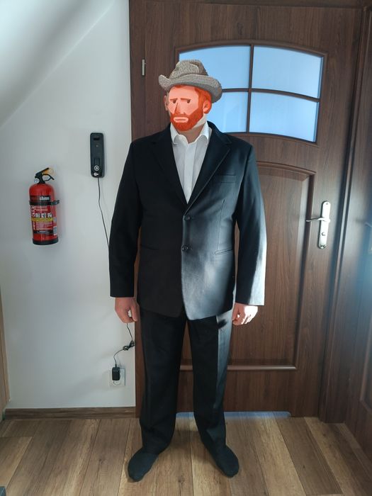 Czarny garnitur Ewtex