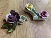 Bibeloty róże z porcelany Radnor Bone China England