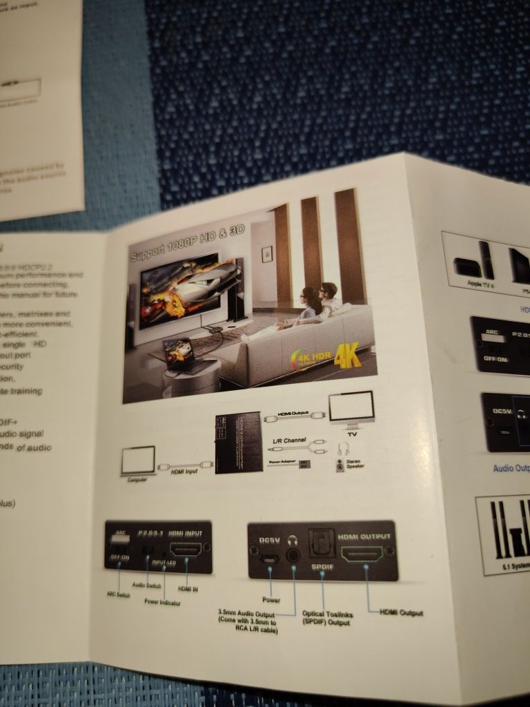 Extraktor  4 K HDR HDMI  - HDMI + Audio SPDF ARC