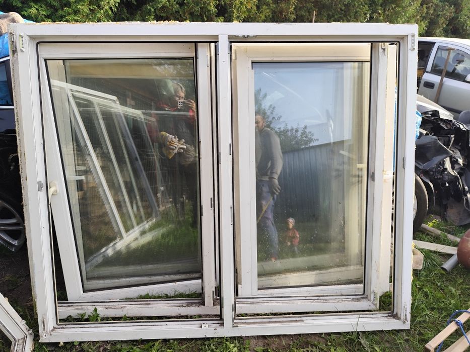 Okna dwuskrzydłowe po demontażu 176/143