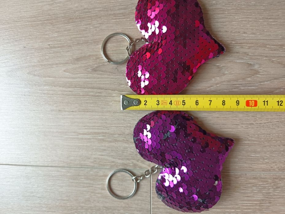 Breloczek serce para cekiny shine blyszczace