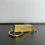 Флешка на 128Гб металева з брелком карта памяті USB 128 Gb metal Gold