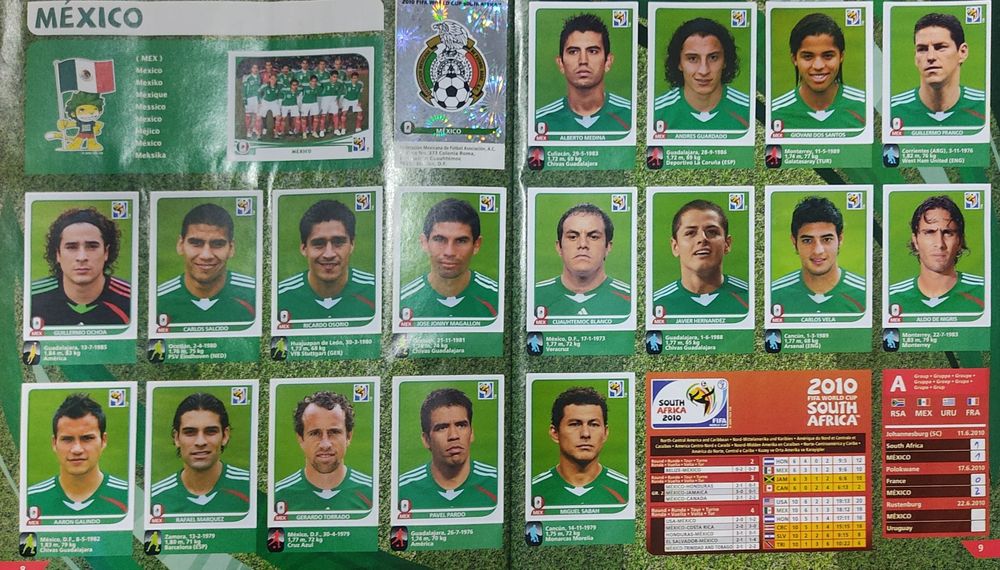 Caderneta South África 2010