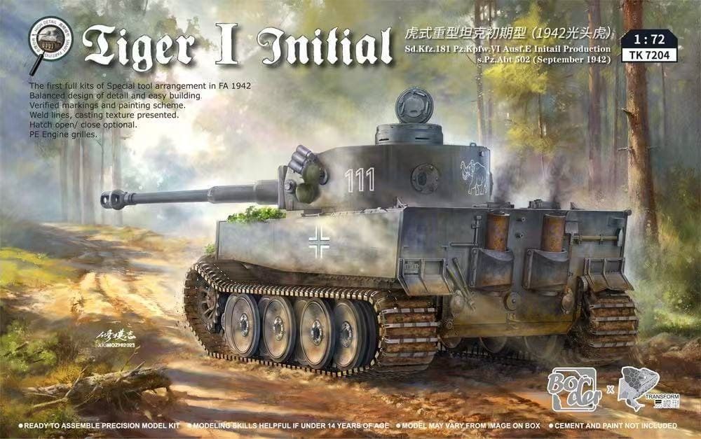 Border TK7204 model 1:72 czołg Tiger I Sd.Kfz.181 Pz.Kpfw.VI Ausf.E