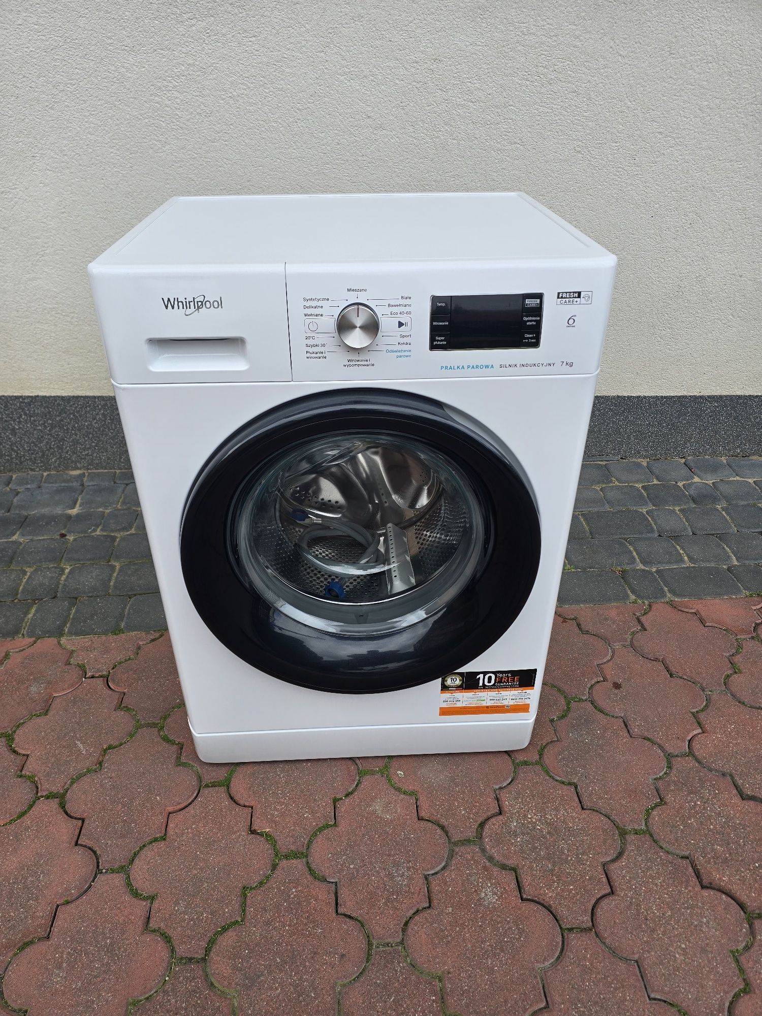 Pralka  WHIRLPOOL 7Kg A+++Funkcje PAROWE 1200Rpm Inverter  Stan Bdb