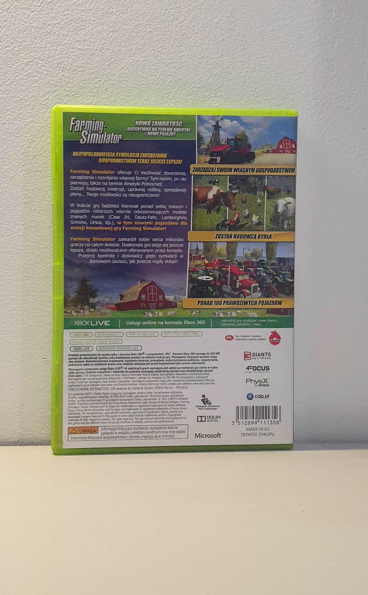 Gra Farming Simulator Xbox 360 wyd. PL Gra po Polsku Unikat