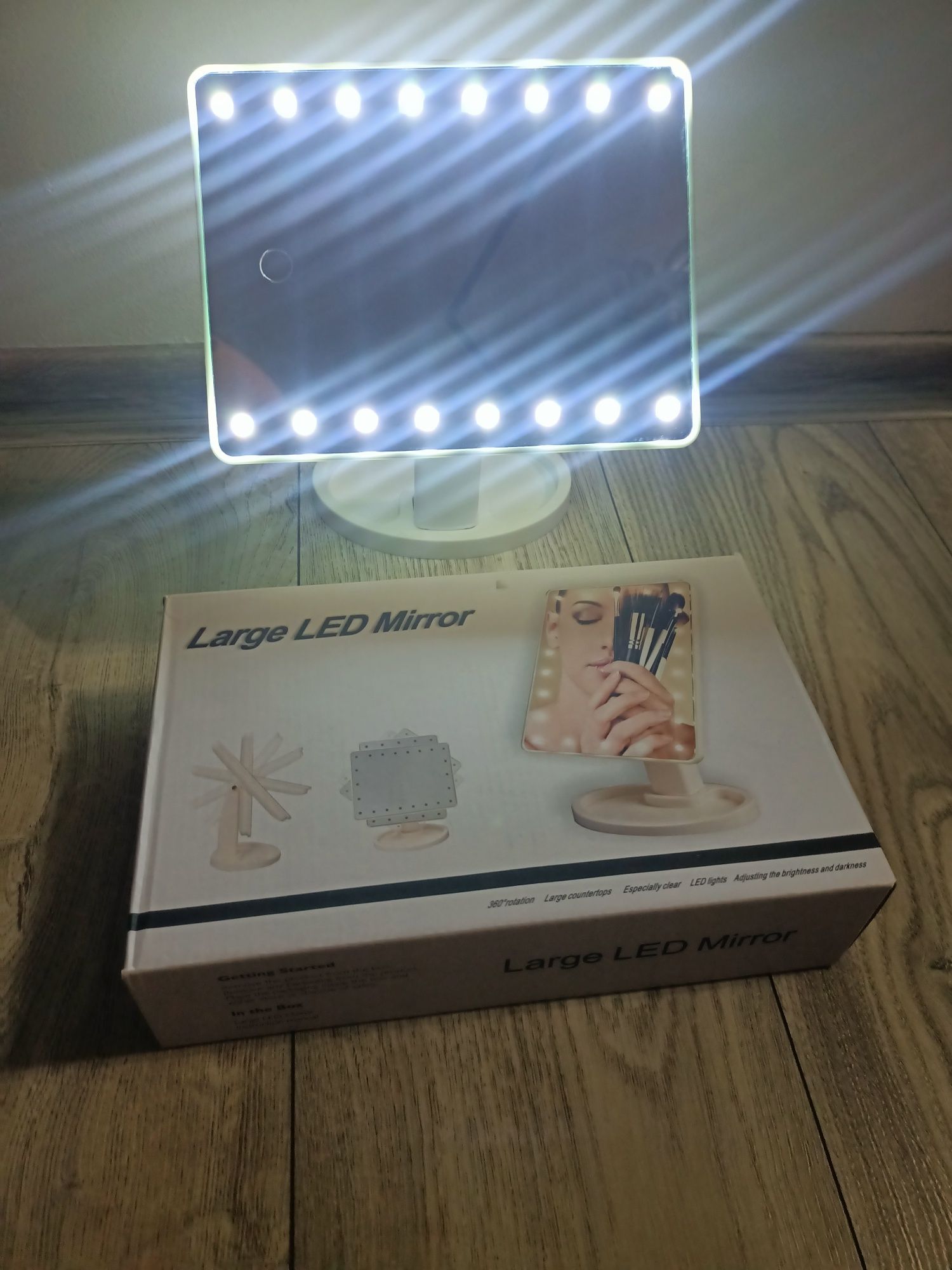 Podświetlane Lusterko Kosmetyczne Do Makijażu Led