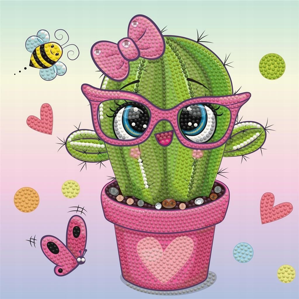 Diamond Dotz - Pretty In Pink Cactus, Diamond Dotz