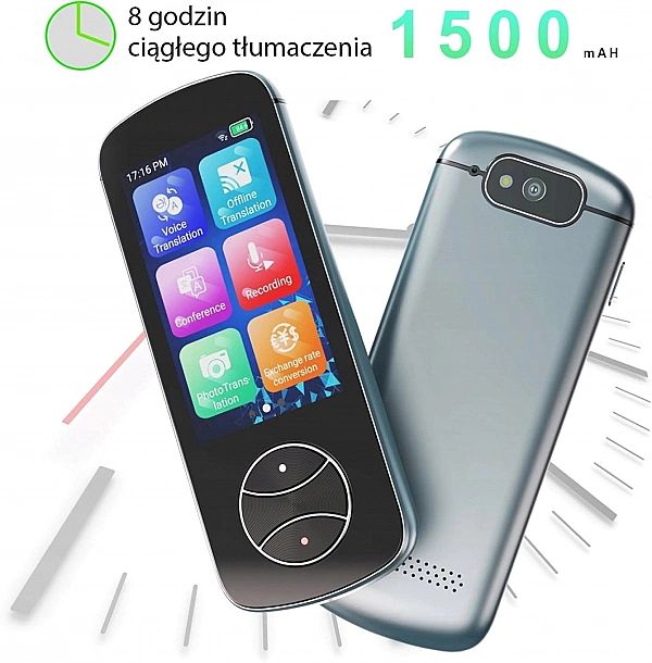 Wielofunkcyjny Elektroniczny Tłumacz Mowy Translator 137 Języków, Podr