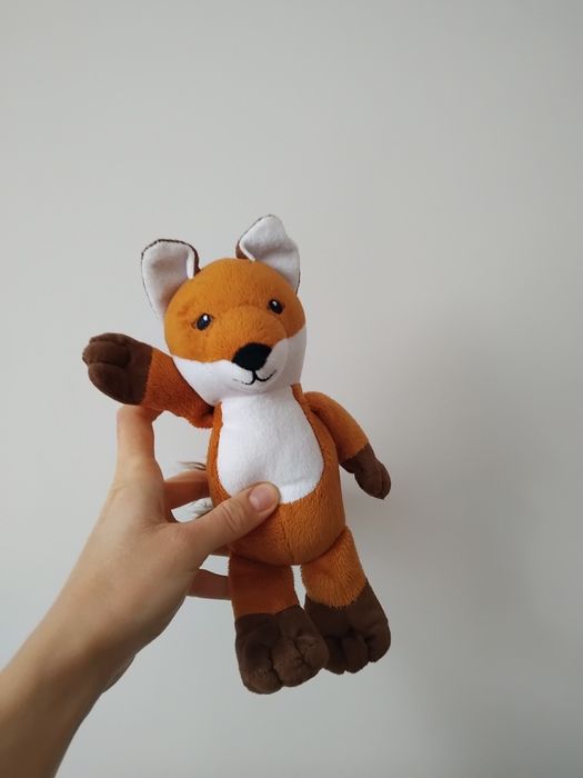 Lis pluszowy maskotka brazowy czarny jesienny