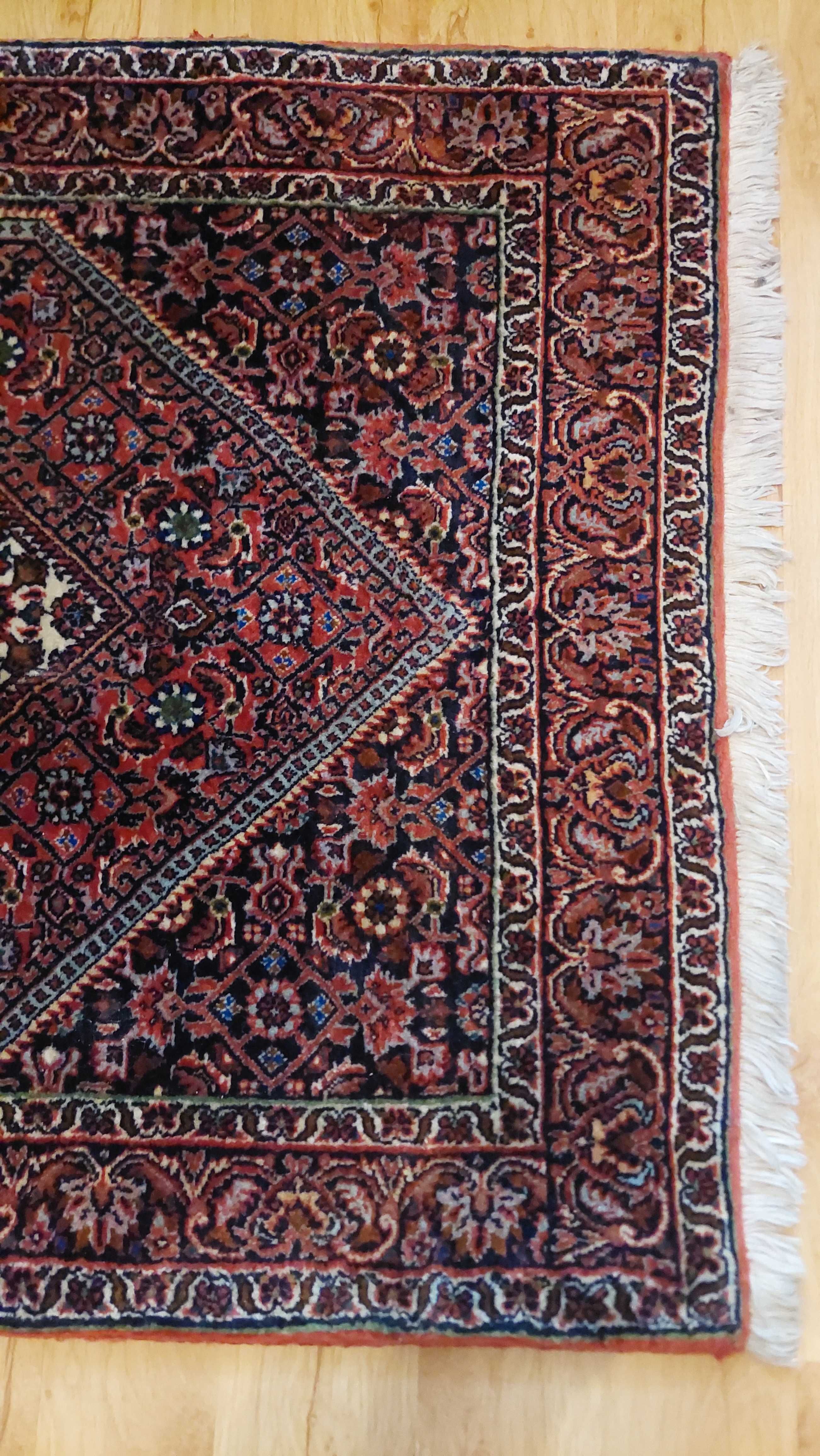 Piękny wełniany ręcznie tkany irański Bidjar