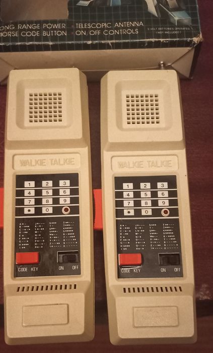 Walkie Talkie antigos em caixa anos 80/90