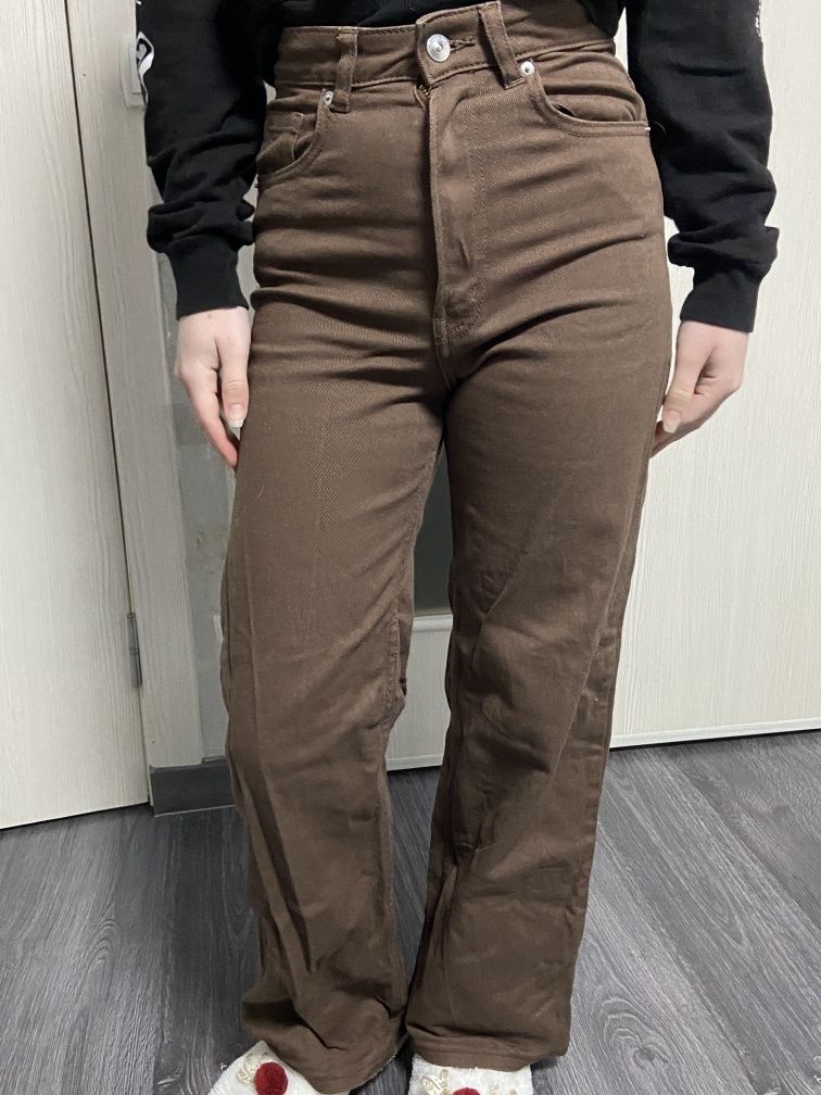 Джинси жіночі H&M ,розмір xs ,коричневі, ідеальний стан