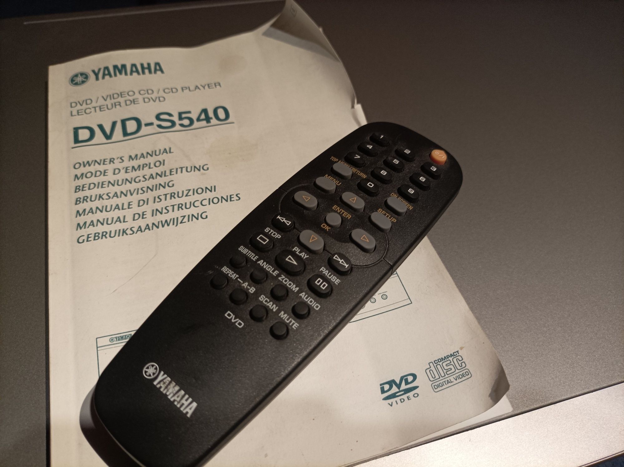 DVD/CD Yamaha DVD S 540 + pilot, Komplet idealny!