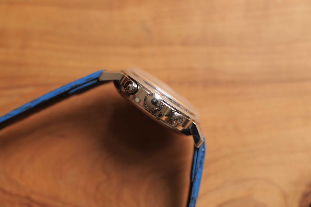 NELCO racing vintage chronograph - stalowa koperta 37,5mm - lata 70-te