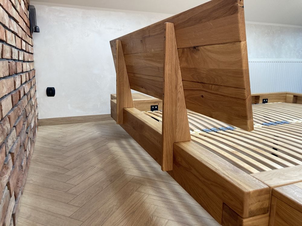 Łóżko dębowe 160x200 LOFT PRESTIGE bardzo solidne