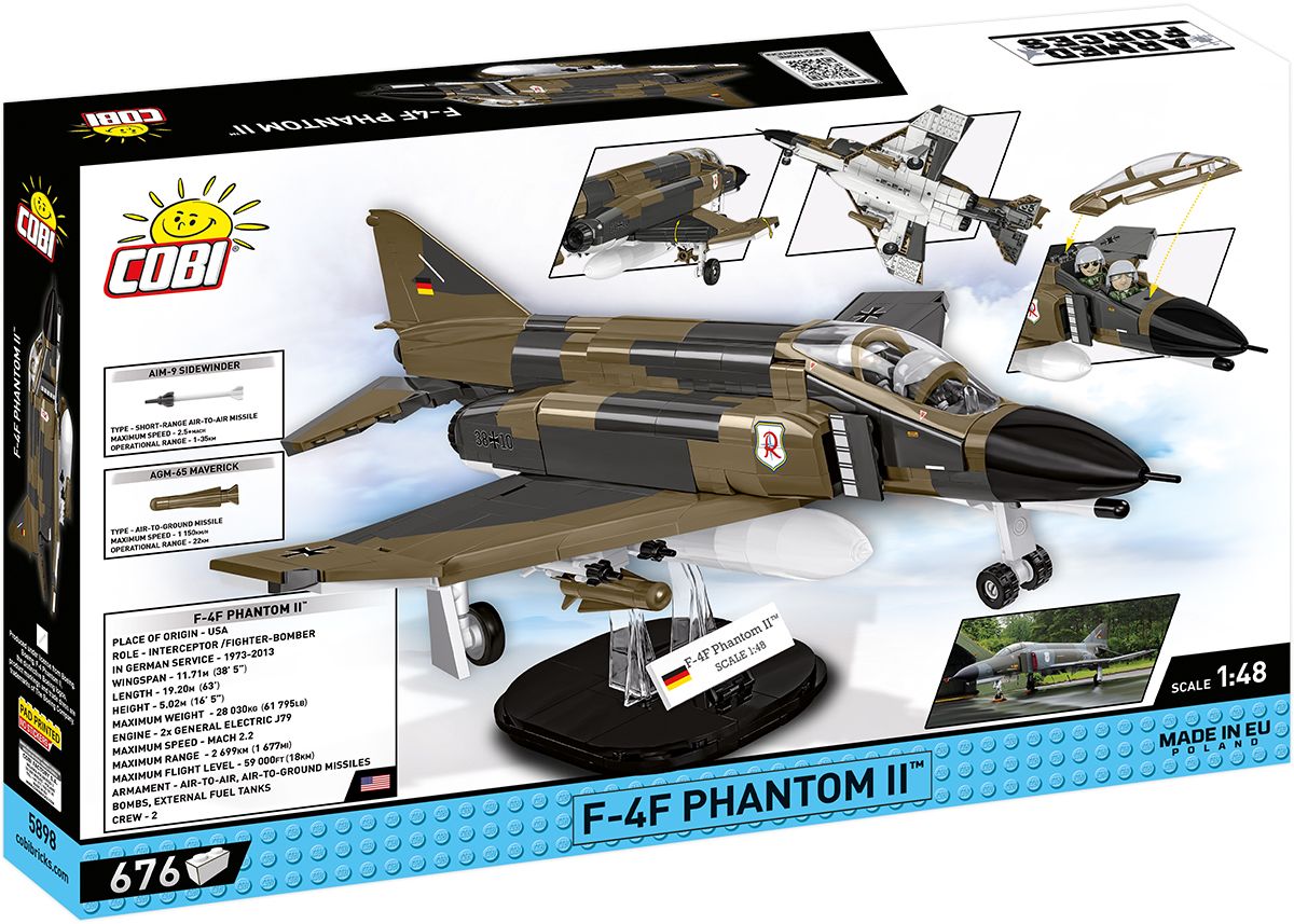 Klocki Cobi 5898 Samolot F-4F Phantom Ii Armed Forces 676 El.
