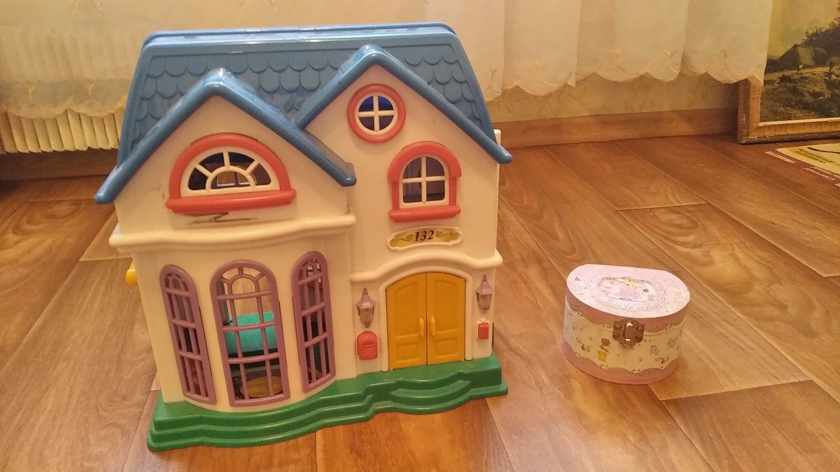 кукольный домик ляльковий без мебели музыкальная шкатулка детская