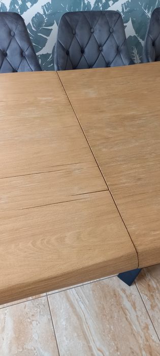 Duży stół rozkładany dla 10 osób metal+drewno loftowy
